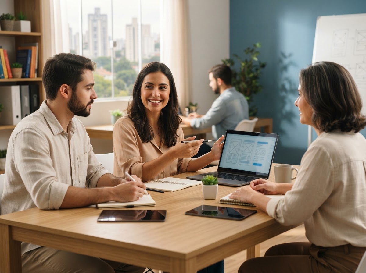 Luna Capiteza equipe organizando processos de acompanhamento de investimentos